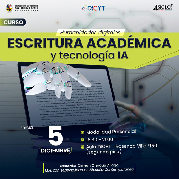 Curso «Humanidades digitales: Escritura académica y tecnología IA» Parte I