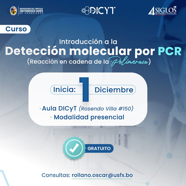 Curso «Introducción a la detección molecular por PCR (reacción en cadena de la Polimerasa)»