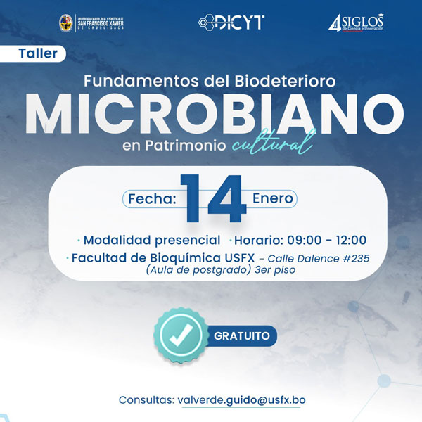 Taller «Fundamentos del biodeterioro microbiano en patrimonio cultural»