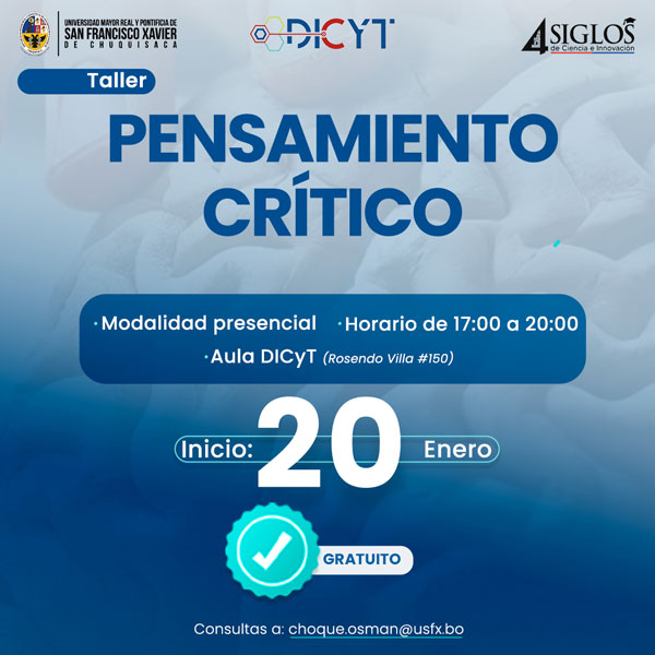 Taller «Pensamiento crítico y argumentación»