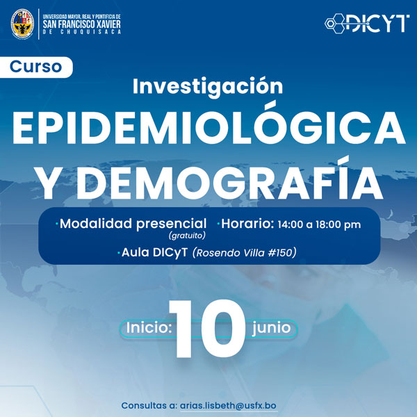 CURSO «INVESTIGACIÓN EPIDEMIOLÓGICA Y DEMOGRAFÍA»
