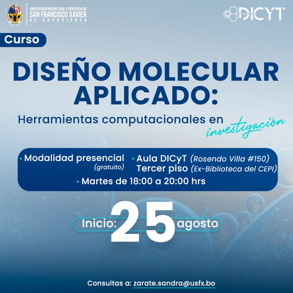 Curso-Taller Diseño Molecular Aplicado: Herramientas computacionales en investigacion
