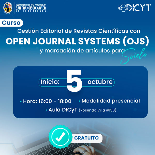 Curso “Gestión editorial de revistas científicas con Open Journal Systems (OJS) y marcación de artículos 2026”