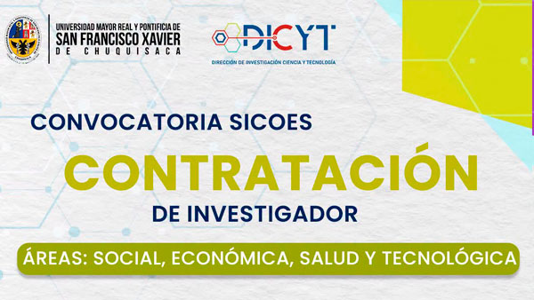 CONVOCATORIA SICOES: CONTRATACIÓN DE INVESTIGADORES